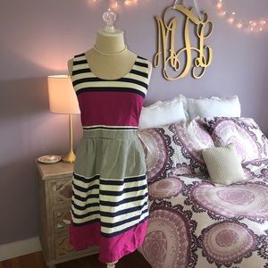 Striped A-Line Dress